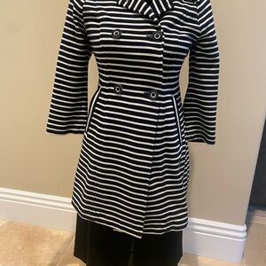 MM Lafleur skit and Cabi Black and White Striped Blazer Skirt Set
